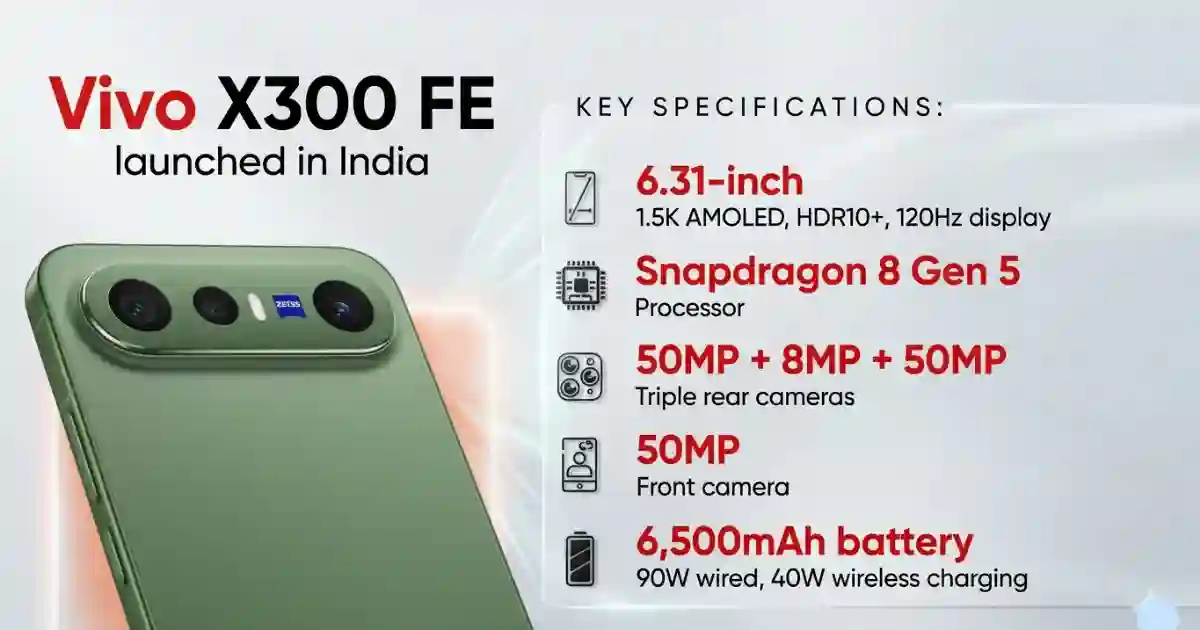 Vivo X300 FE official product image with price and features